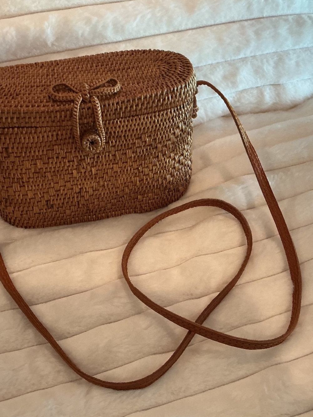 Bali straw handbag